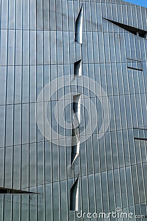 Jewish museum of Berlin, architectural landmark Editorial Stock Photo