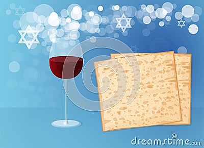 Jewish passover holiday. Vector Illustration