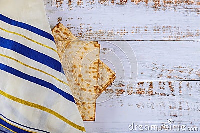 Jewish pesah celebration concept jewish holiday Passover tallit Stock Photo