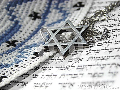 Jewish religious symbols closeup 3 Stock Photo