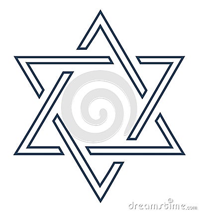 Jewish star design on white background -vector Vector Illustration