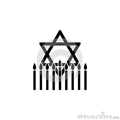 jewish star hanukkah icon. Element of hanukkah icon for mobile concept and web apps. Detailed jewish star hanukkah icon can be use Stock Photo