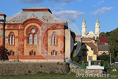 Jewish synagogue and cathedral Stock Photo