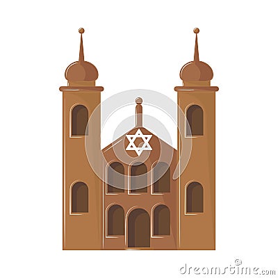 jewish temple icon Vector Illustration