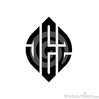 JEZ circle letter logo design with circle and ellipse shape. JEZ ellipse letters with typographic style. The three initials form a Vector Illustration