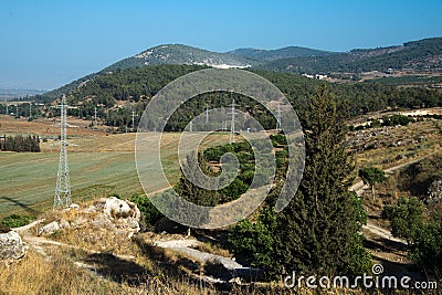 The Jezreel Valley and Gilboa Mountains, Israel Editorial Stock Photo