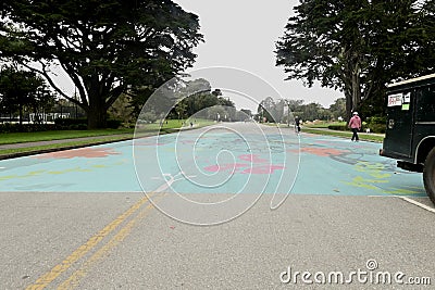 JFK Promenade Golden Mile Golden Gate Park 9 Editorial Stock Photo