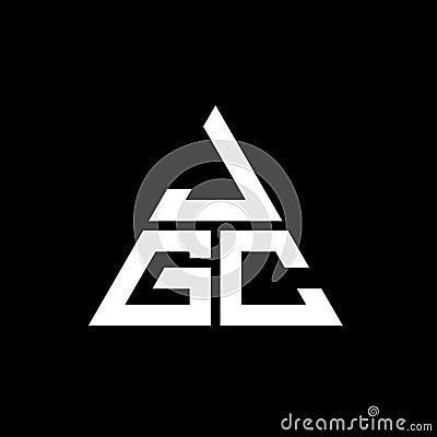 JGC triangle letter logo design with triangle shape. JGC triangle logo design monogram. JGC triangle vector logo template with red Vector Illustration