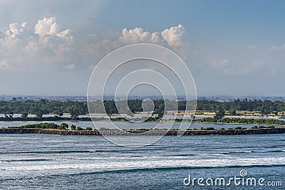 Ji Pantai Serangan coastline outside Benoa Harbor in Bali, Indonesia Editorial Stock Photo