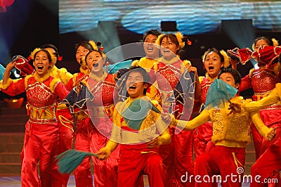 Handkerchief dance-2007 Jiangxi Spring Festival Gala Editorial Stock Photo