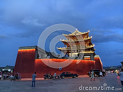 Jianshui First Floor, located in the east gate of Chao Yang Tower, has a history of more than 600 years Editorial Stock Photo
