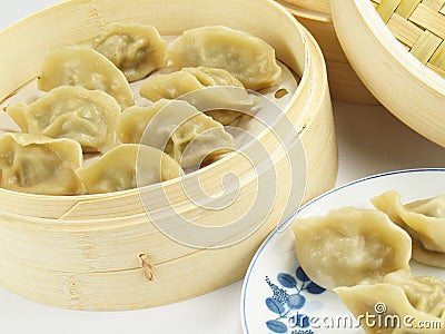 Jiaozi Dumplings Stock Photo