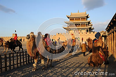 JiaYuGuan city Editorial Stock Photo