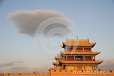 JiaYuGuan city Editorial Stock Photo