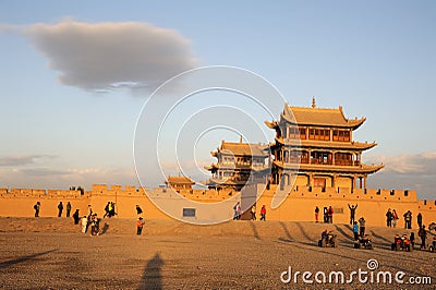 JiaYuGuan city Editorial Stock Photo