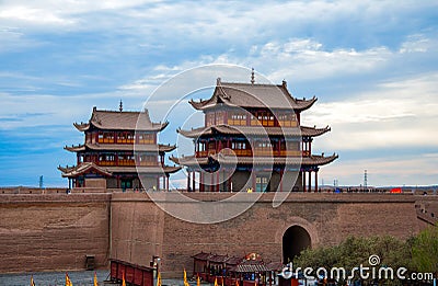Jiayuguan Fortress in China Stock Photo