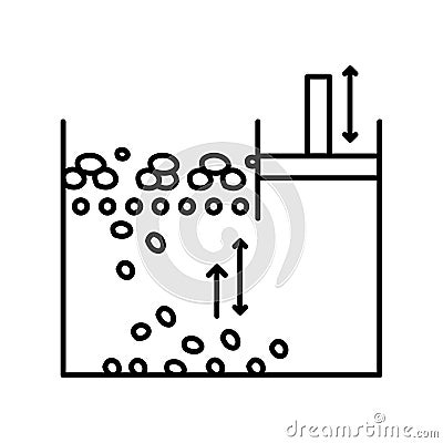 Jigging method line black icon. Sign for web page, mobile app, button Vector Illustration