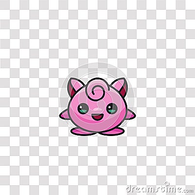 jigglypuff icon sign and symbol. jigglypuff color icon for website design and mobile app development. Simple Element from pokemon Vector Illustration