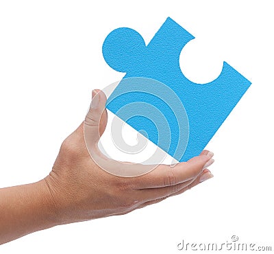 Jigsaw metaphor mixed Stock Photo