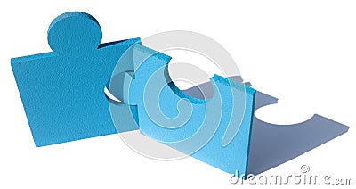 Jigsaw metaphor mixed Stock Photo