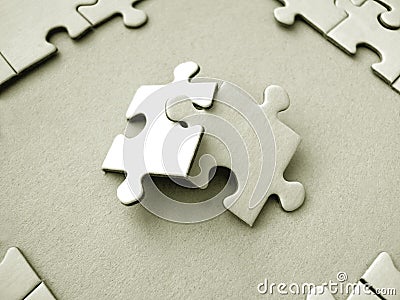 Jigsaw pieces Stock Photo