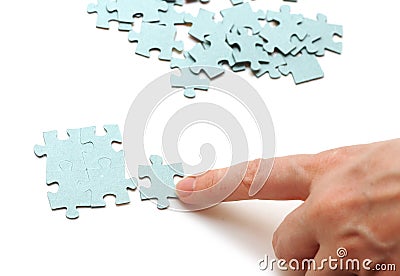 Jigsaw puzzle Stock Photo