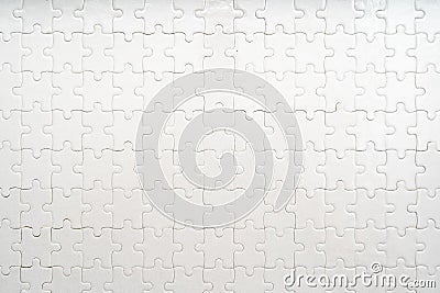 Jigsaw puzzle blank template or cutting guidelines pieces, landscape orientation Stock Photo