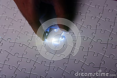 Jigsaw puzzle Stock Photo