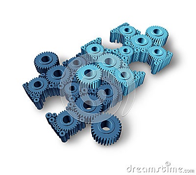 Jigsaw Puzzle Connections Stock Photo