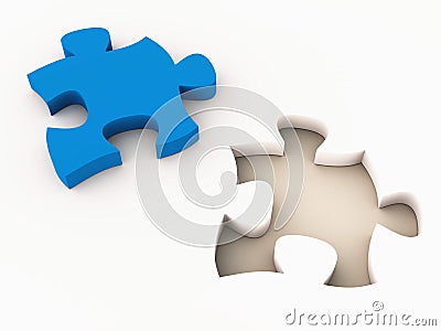 Jigsaw puzzle fit Stock Photo