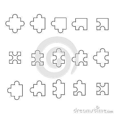 Jigsaw puzzle icon Vector Illustration