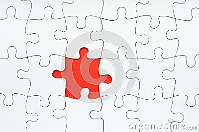 Jigsaw Puzzle Missing Piece Stock Photo