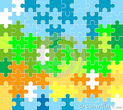 Jigsaw puzzle pattern Vector Illustration