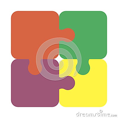Jigsaw puzzle pieces for multiple uses Vector Illustration