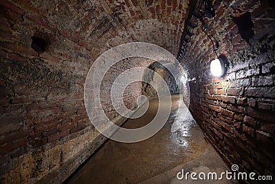 Jihlava`s underground Editorial Stock Photo