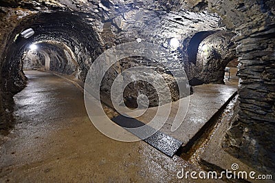 Jihlava`s underground Editorial Stock Photo