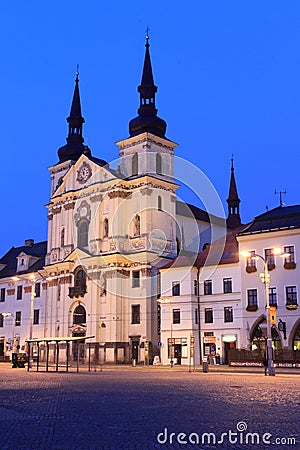 Jihlava at sunset Editorial Stock Photo