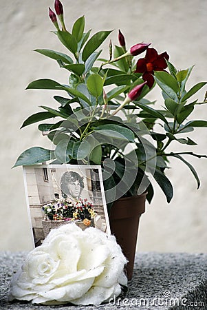 Jim Morrison's Grave 2 Editorial Stock Photo