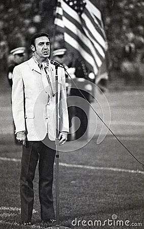 Jim Nabors sings the National Anthem Editorial Stock Photo