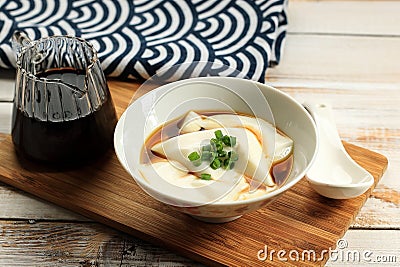 Jimami Dofu Pudding, Okinawa Traditional Tofu Stock Photo