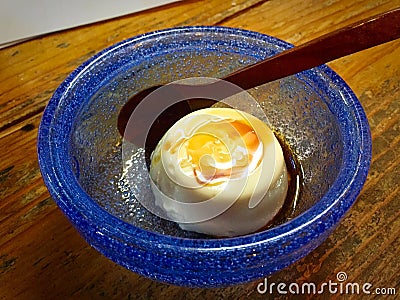 Jimami dofu, sweet tofu dessert on Tokashiki island in Okinawa, Japan Stock Photo