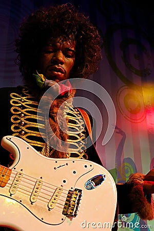 Jimi Hendrix as James Marshall Hendrix famous guitarlist Editorial Stock Photo