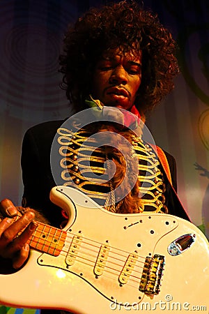 Jimi Hendrix as James Marshall Hendrix famous guitarlist, Editorial Stock Photo