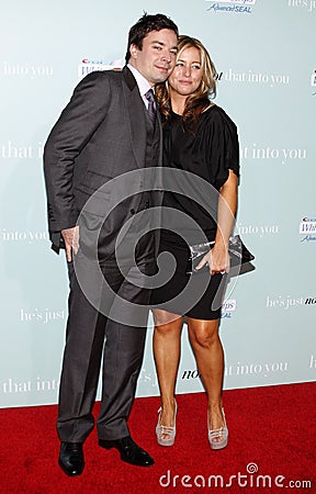 Jimmy Fallon and Nancy Juvonen Editorial Stock Photo