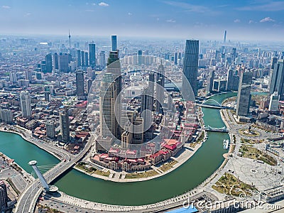 Jin Bay Square of Tianjin Stock Photo