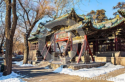 Jinci Memorial Temple(museum) scene. Duiyue archway Stock Photo