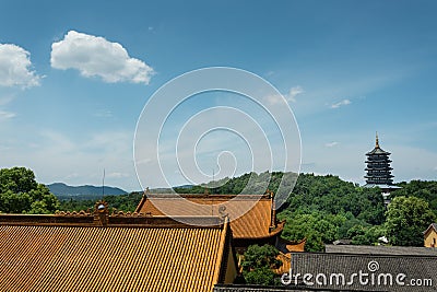 Jingci Temple in summer Stock Photo