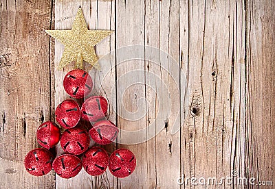 Jingle bells shaped like a Christmas tree Stock Photo