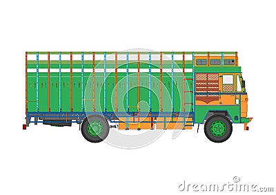 Jingle truck. Vector Illustration