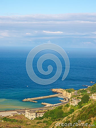 Jinguashi 13 Ruins Yinyang Sea,New Taipei,Taiwan Stock Photo